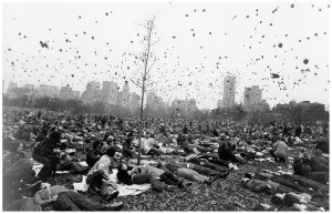 "Peace Demonstration. Central Park, New York" (1970) by Garry Winogrand.